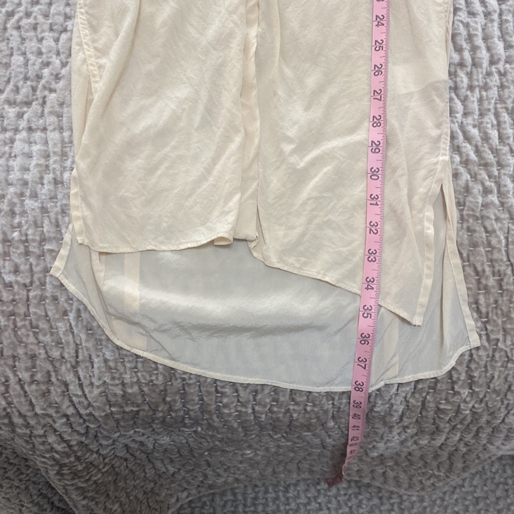 AllSaints Kari tan/cream silk shirt dress - Picture 4 of 6